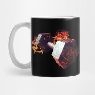 Dumbbell with Flames Mug